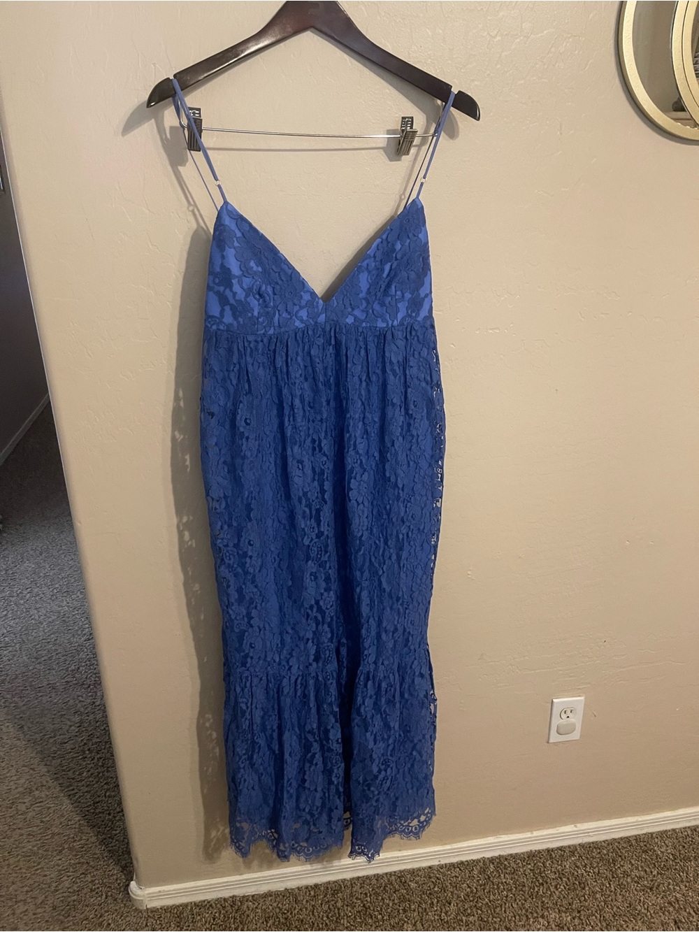 Michael Kors Royal Blue Lace Maxi Dress
